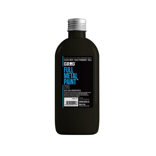 Grog Full Metal Paint Refill - 200ml - Death Black