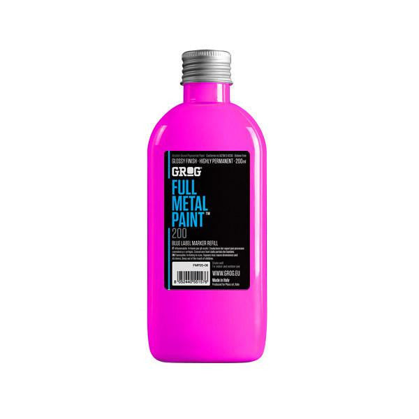 Grog Full Metal Paint Refill - 200ml - Neon Fuchsia