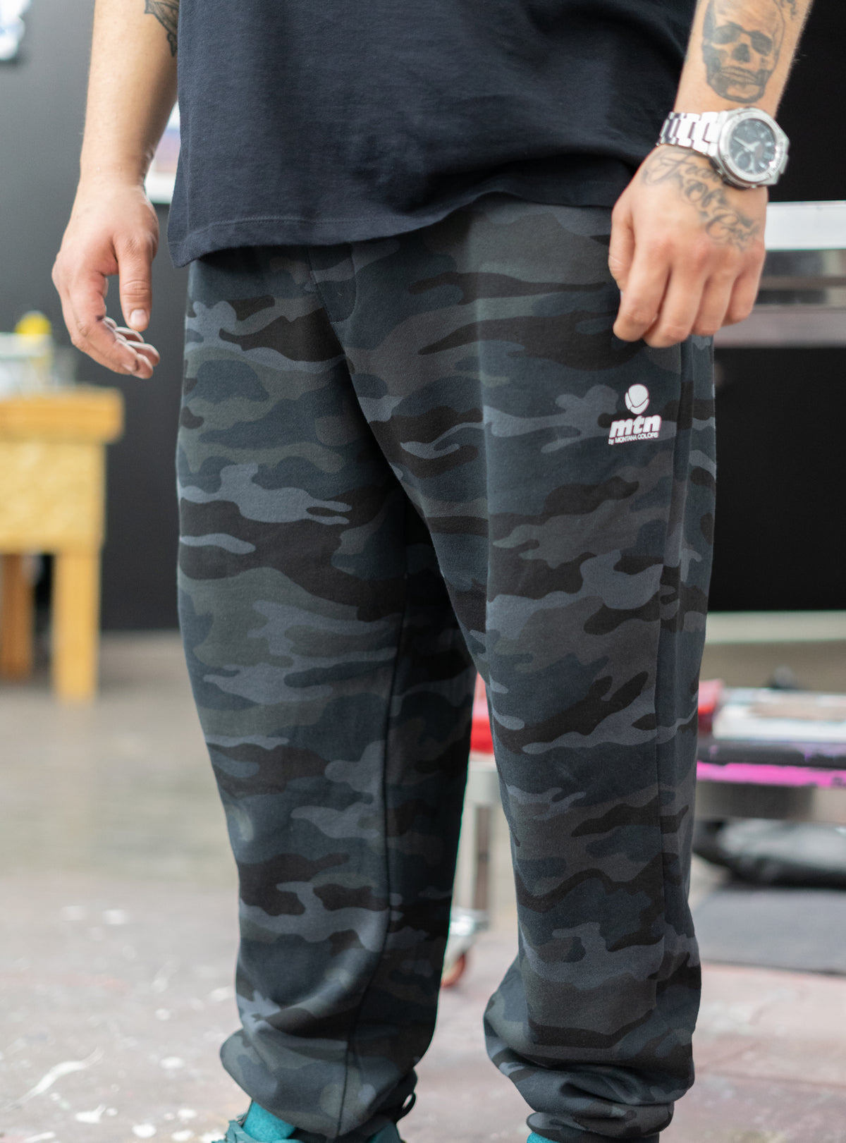 MTN Black Camo Sweatpants