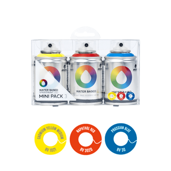 MTN Water Based Spray Paint 100ml 3 Pack - YRB | Spray Planet